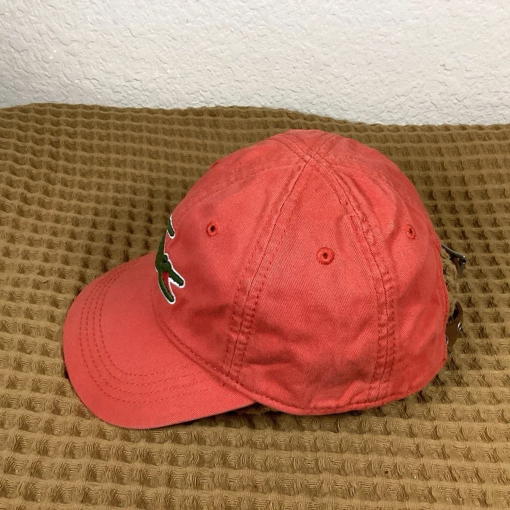 Lacoste Sport KIDS Toddler Hat Size 2-3Y Crocodile Red Dad Hat Strapback